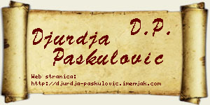 Đurđa Paskulović vizit kartica